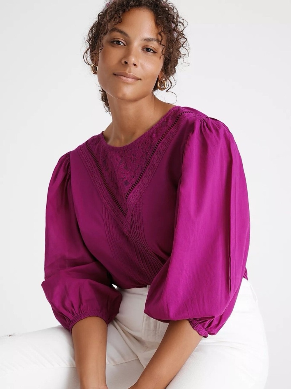 Farm Rio Kelsie Purple Blouse